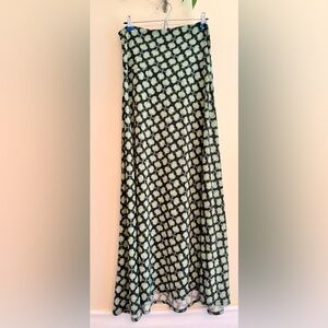 Lularoe Maxi Long‎ Skirt Strapless Dress Size Small Black Green